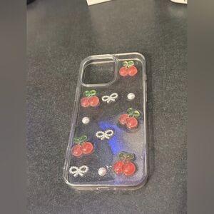 Cherry Design Clear Phone Case